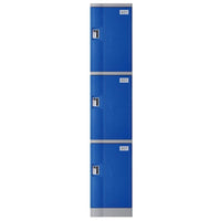 ABS Plastic Lockers 3 Door Single Bank