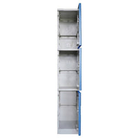 ABS Plastic Lockers 3 Door Single Bank