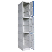 ABS Plastic Lockers 3 Door Single Bank