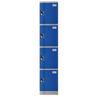 ABS Plastic Lockers 4 Door Single Bank