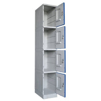 ABS Plastic Lockers 4 Door Single Bank