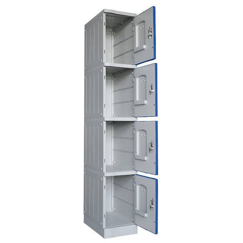 ABS Plastic Lockers 4 Door Single Bank