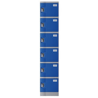 ABS Plastic Lockers 6 Doors Single Bank