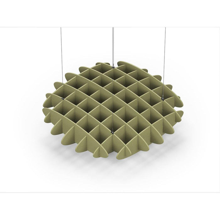Acoustic Ceiling Sound Trap - 1200mm x 1200mm Round - Banana Green