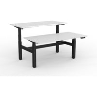 Agile+ Electric Height Adjustable 2 Person Double Sided Workstation