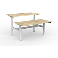 Agile+ Electric Height Adjustable 2 Person Double Sided Workstation