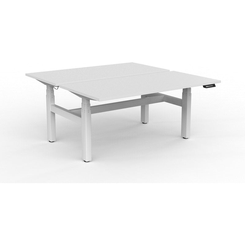 Agile+ Electric Height Adjustable 2 Person Double Sided Workstation