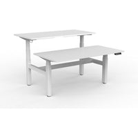 Agile+ Electric Height Adjustable 2 Person Double Sided Workstation
