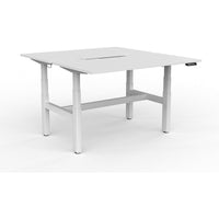 Agile+ Electric Height Adjustable 2 Person Double Sided Workstation
