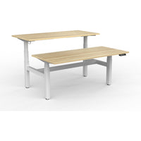 Agile+ Electric Height Adjustable 2 Person Double Sided Workstation