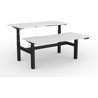 Agile+ Electric Height Adjustable 2 Person Double Sided Workstation