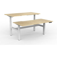 Agile+ Electric Height Adjustable 2 Person Double Sided Workstation