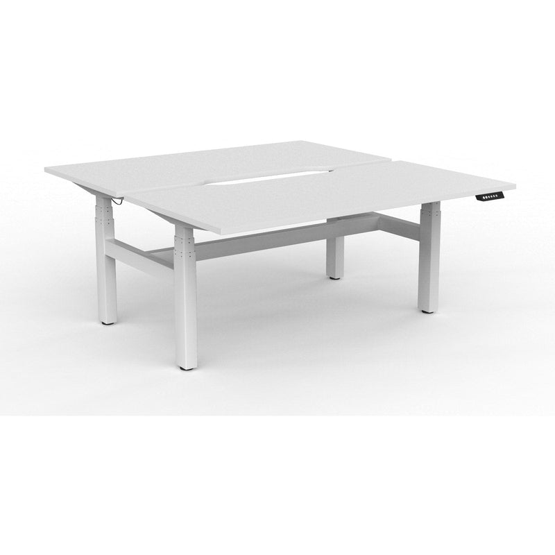 Agile+ Electric Height Adjustable 2 Person Double Sided Workstation