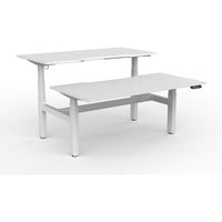 Agile+ Electric Height Adjustable 2 Person Double Sided Workstation