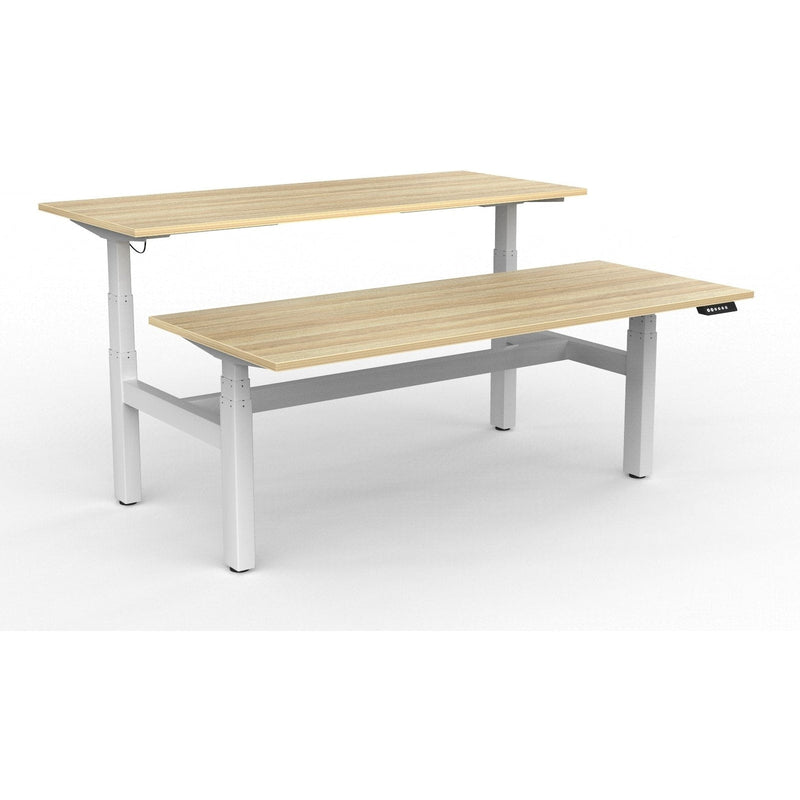 Agile+ Electric Height Adjustable 2 Person Double Sided Workstation