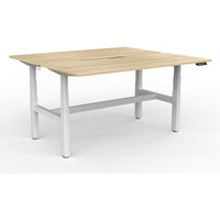 Agile+ Electric Height Adjustable 2 Person Double Sided Workstation