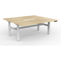 Agile+ Electric Height Adjustable 2 Person Double Sided Workstation