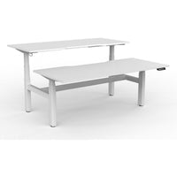 Agile+ Electric Height Adjustable 2 Person Double Sided Workstation