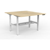 Agile+ Electric Height Adjustable 2 Person Double Sided Workstation