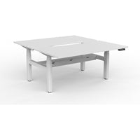 Agile+ Electric Height Adjustable 2 Person Double Sided Workstation
