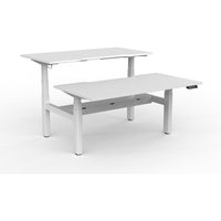 Agile+ Electric Height Adjustable 2 Person Double Sided Workstation