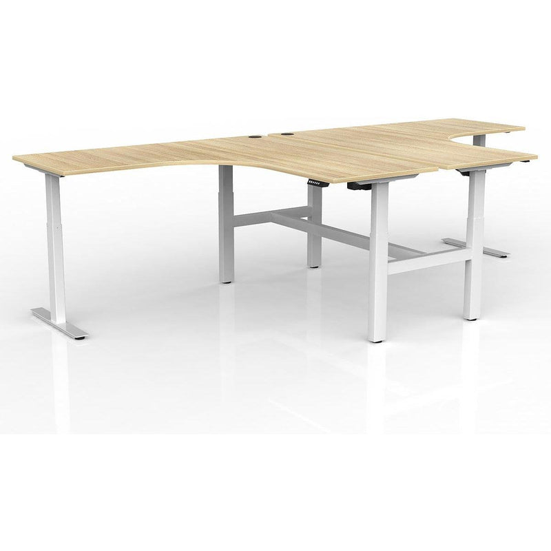 Agile Electric 2-Column 90° Shared Workstation