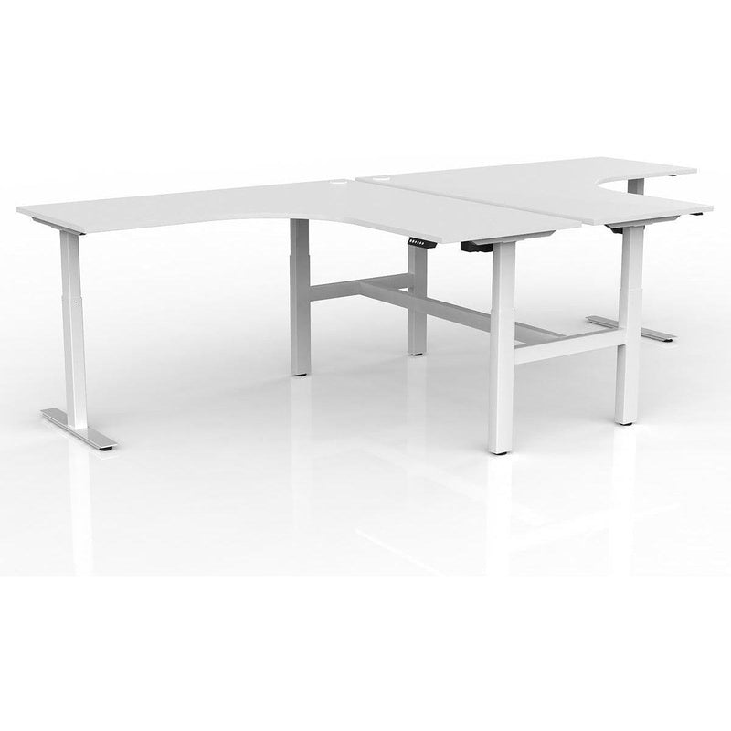 Agile Electric 2-Column 90° Shared Workstation