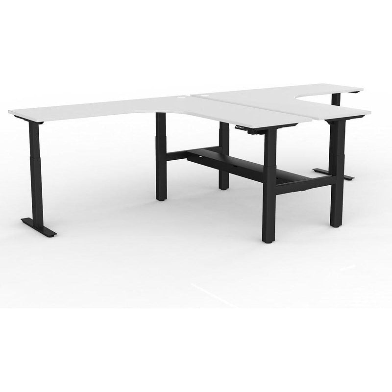 Agile Electric 2-Column 90° Shared Workstation - Cable Tray