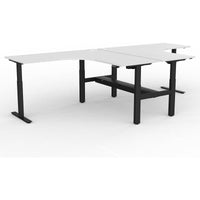 Agile Electric 2-Column 90° Shared Workstation - Cable Tray