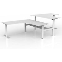 Agile Electric 2-Column 90° Shared Workstation - Cable Tray