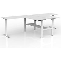 Agile Electric 2-Column 90° Shared Workstation - Cable Tray