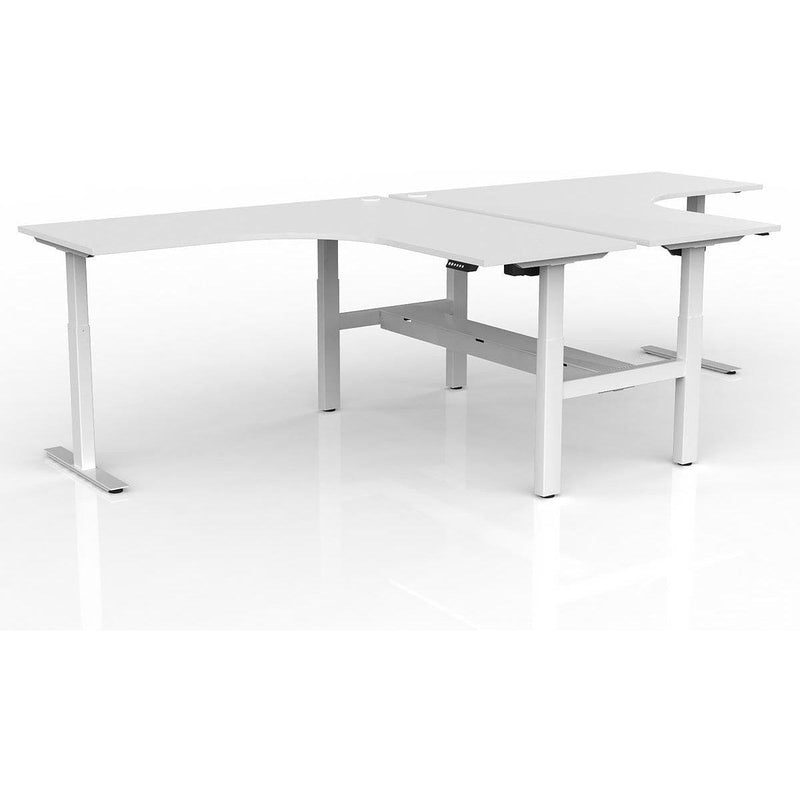 Agile Electric 2-Column 90° Shared Workstation - Cable Tray