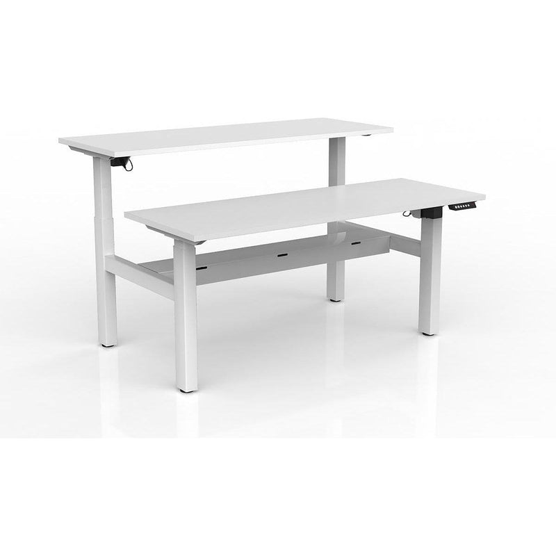 Agile 2-Column Electric Shared Desk - Cable Tray