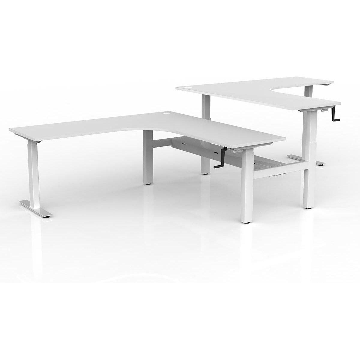 Agile Winder Adjust 90° Shared Workstation - Cable Tray