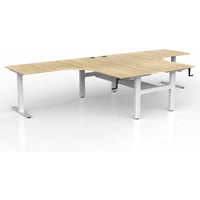 Agile Winder Adjust 90° Shared Workstation - Cable Tray