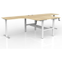 Agile Winder Adjust 90° Shared Workstation - Cable Tray