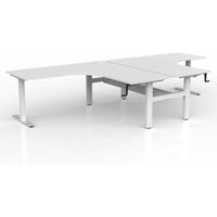 Agile Winder Adjust 90° Shared Workstation - Cable Tray