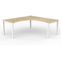 Axis Single 90-degree Workspace - New Oak Worktop