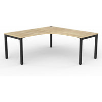 Axis Single 90-degree Workspace - New Oak Worktop
