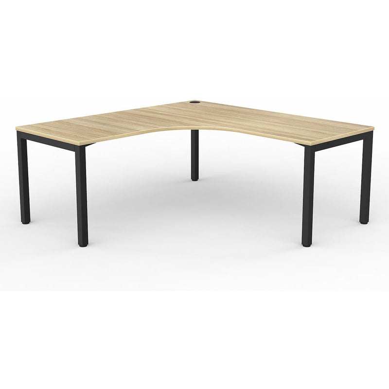 Axis Single 90-degree Workspace - New Oak Worktop