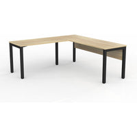 Axis Desk with Return and Modesty - New Oak Worktop