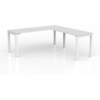 Axis Desk with Return - White Worktop