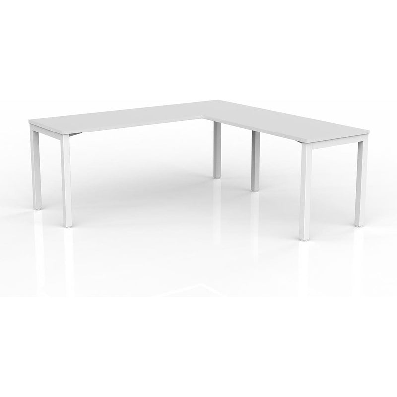 Axis Desk with Return - White Worktop