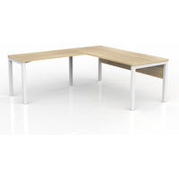 Axis Desk with Return and Modesty - New Oak Worktop