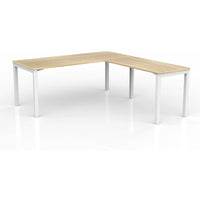 Axis Desk with Return - New Oak Worktop