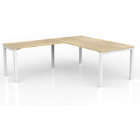 Axis Desk with Return - New Oak Worktop