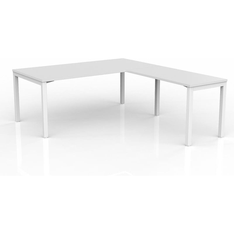 Axis Desk with Return - White Worktop