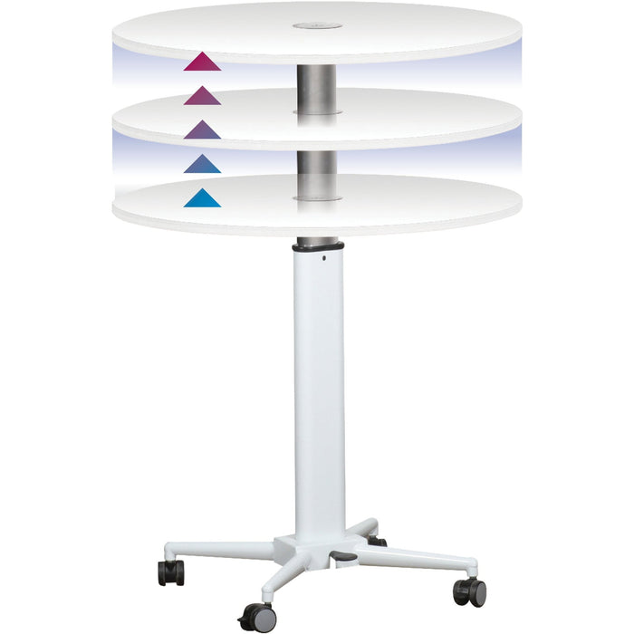 Height Adjustable Mobile Round Table
