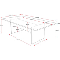 Rapid Vibe Ironstone Base Boardroom Table