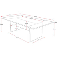 Rapid Vibe Ironstone Base Boardroom Table
